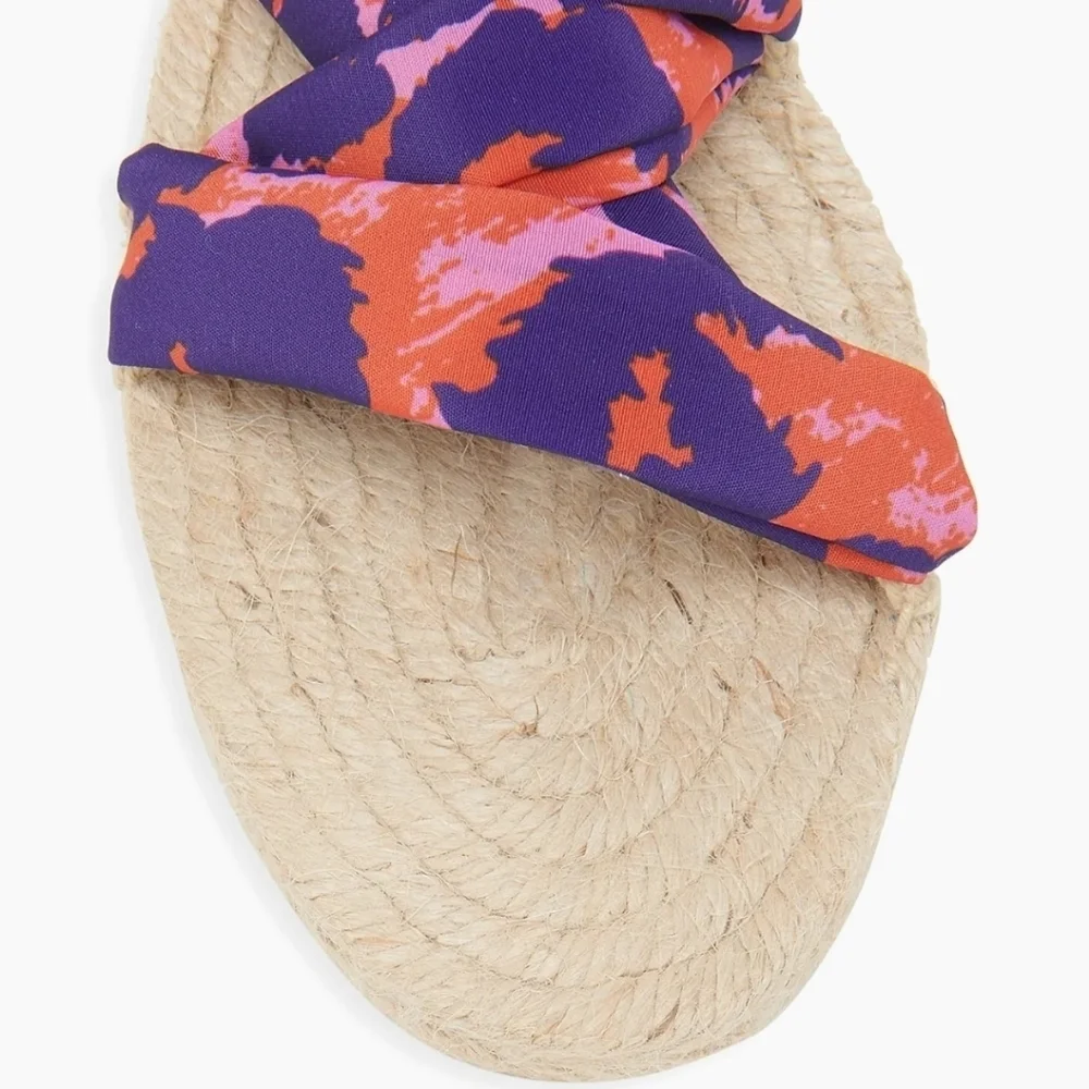 NWOT Diane Von Furstenberg X Castner Paloma Animal Print Espadrilles Rose Multi